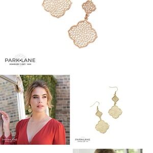 Park Lane Gold Filigree Double Quatrefoil Earrings